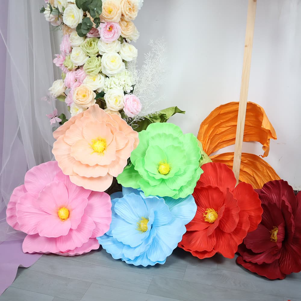 2507 Artificial PE Poppy Flower Wedding Decoration Large Event Scene Setup Shopping Mall Window Display Fake Flower
