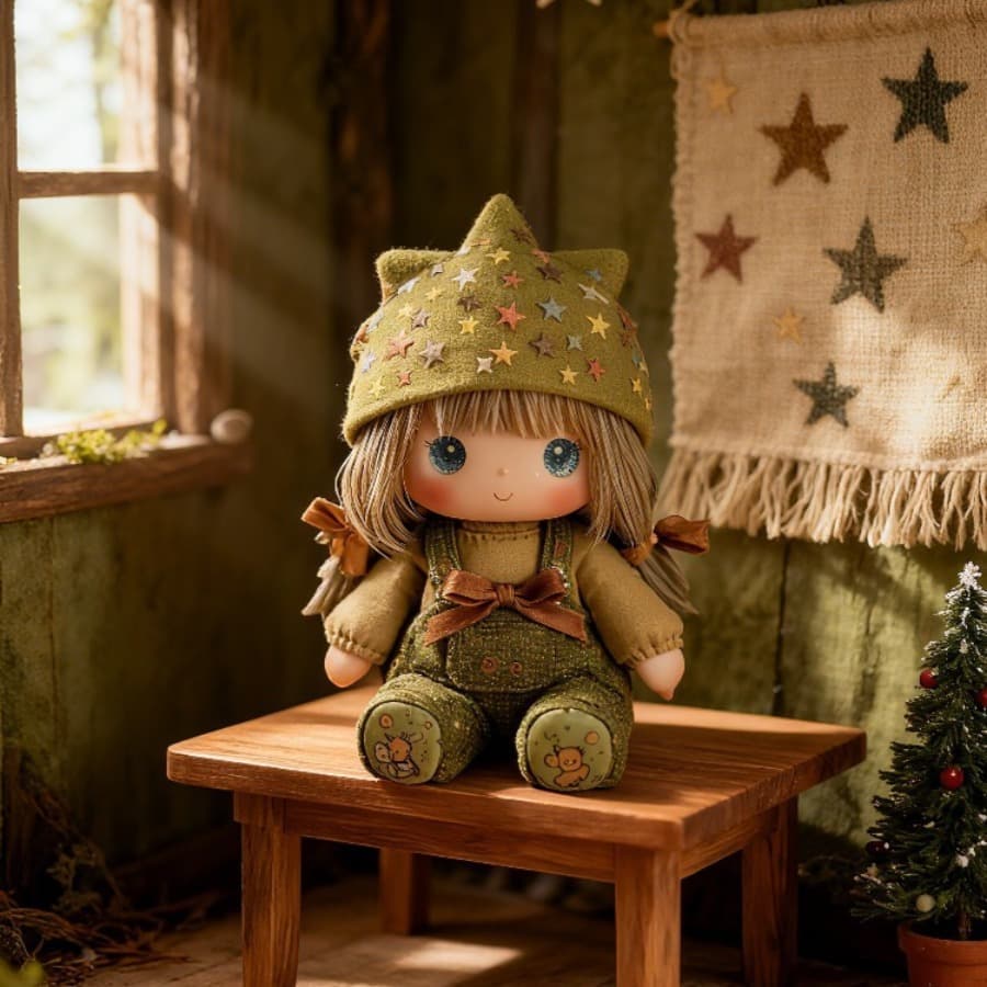Star Hat Doll Silicone Mold DIY Gypsum Aromatherapy Candle Cartoon Ornament Hand-Poured Mold