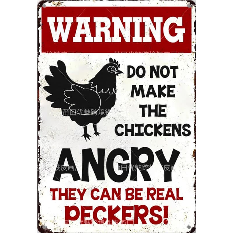 Vintage Creative Tin Sign Aluminum Sign Farm Chicken Coop Eggs Personalized Wall Decor Wholesale
