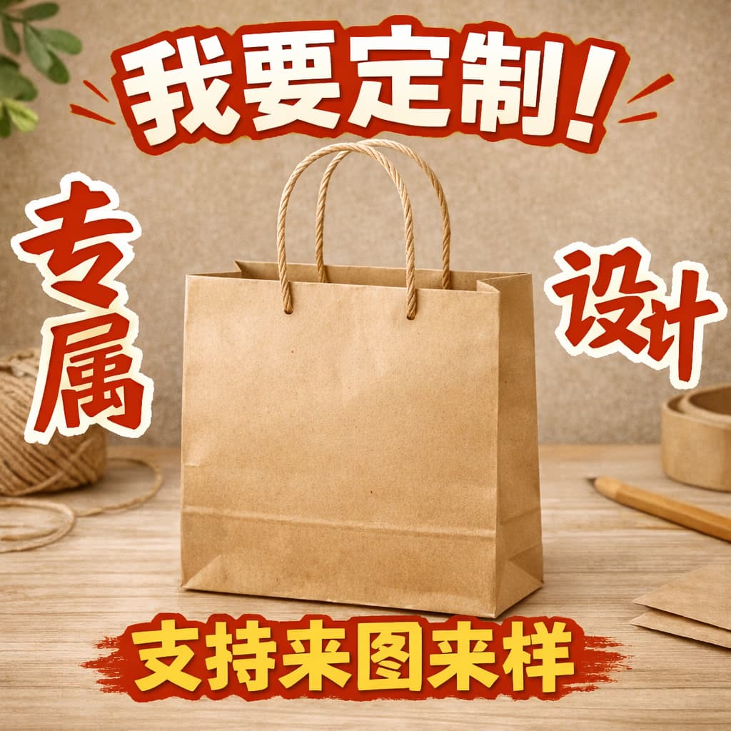 Custom Kraft Paper Bags with Handles, Advertising Bags, Gift Bags, Packaging for Apparel Export, Handheld Paper Bags, Customizable