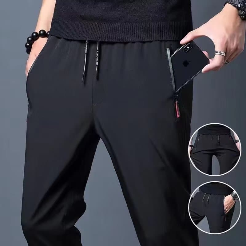 Source manufacturer of men's casual long pants for spring and autumn, versatile, trendy, slim fit, sports pants, stretchy, quick-drying, loose fit.