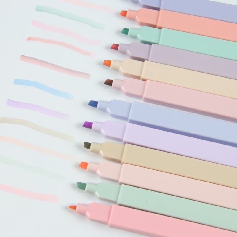 Bulk Colored Morandi Fluorescent Highlighters, Macaron Eye-Protective Glow Pens, Colorful Journaling Pens for Marking and Highlighting