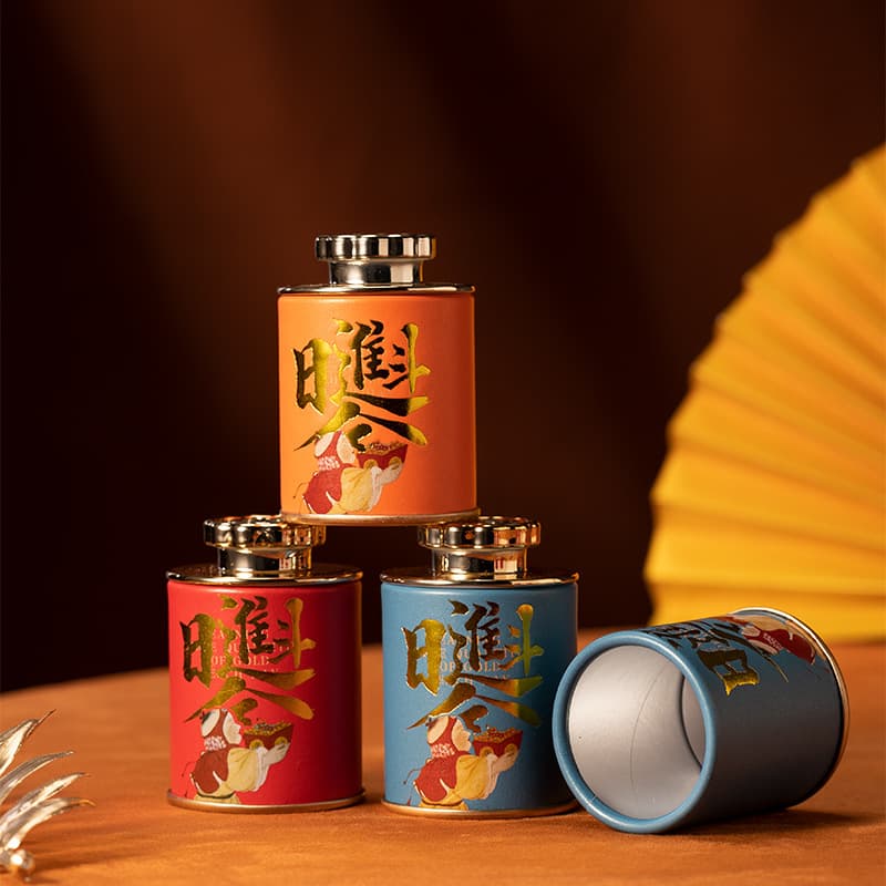 Popular Tea Can Small Paper Can Small Tea Empty Can Sealing Moisture-proof Black Tea Rock Tea White Tea Tea Can Packaging Box