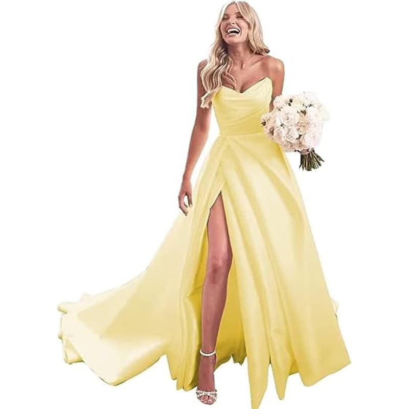 Evening Dress 2026 New Strapless Simple Elegant French Style Niche AliExpress Amazon Wedding Dress Source