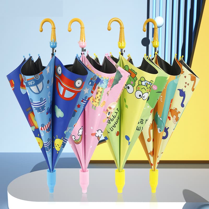 Children's Umbrella for Boys and Girls, Cute Cartoon Automatic Primary School Student Dual-Use Sun and Rain Umbrella 2242