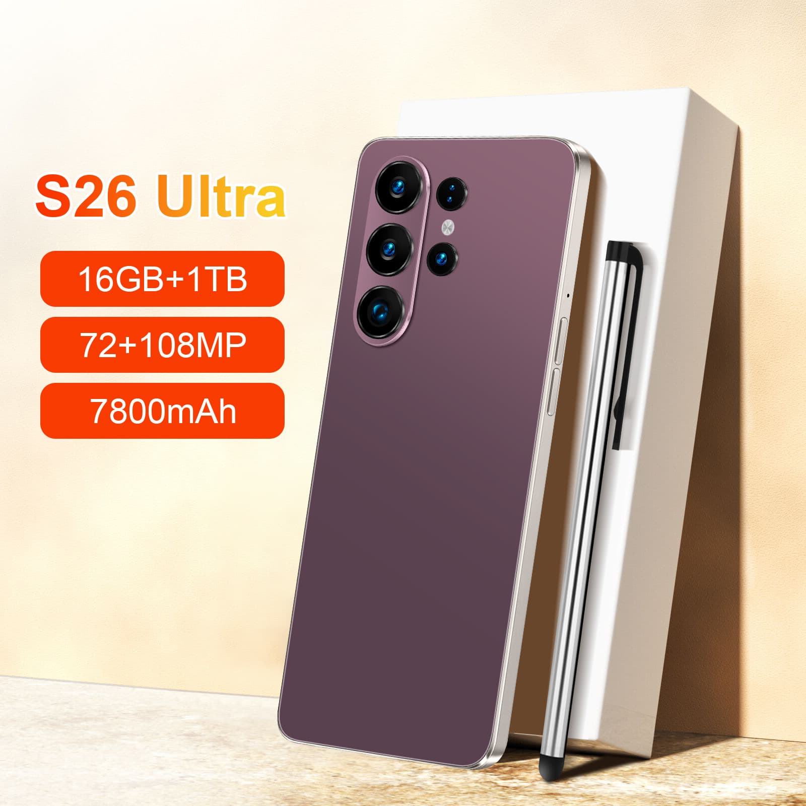 S26 Ultra Cross-Border Phone 7.3-Inch 3+64GB Global 4G Android 10 Smartphone TK New Model Wholesale