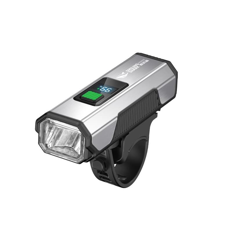 Rechargeable Outdoor Night Riding Bicycle Front Light, Electric Bike Light, Cycling Gear, Battery Level Display, Long Battery Life, Illumination Light