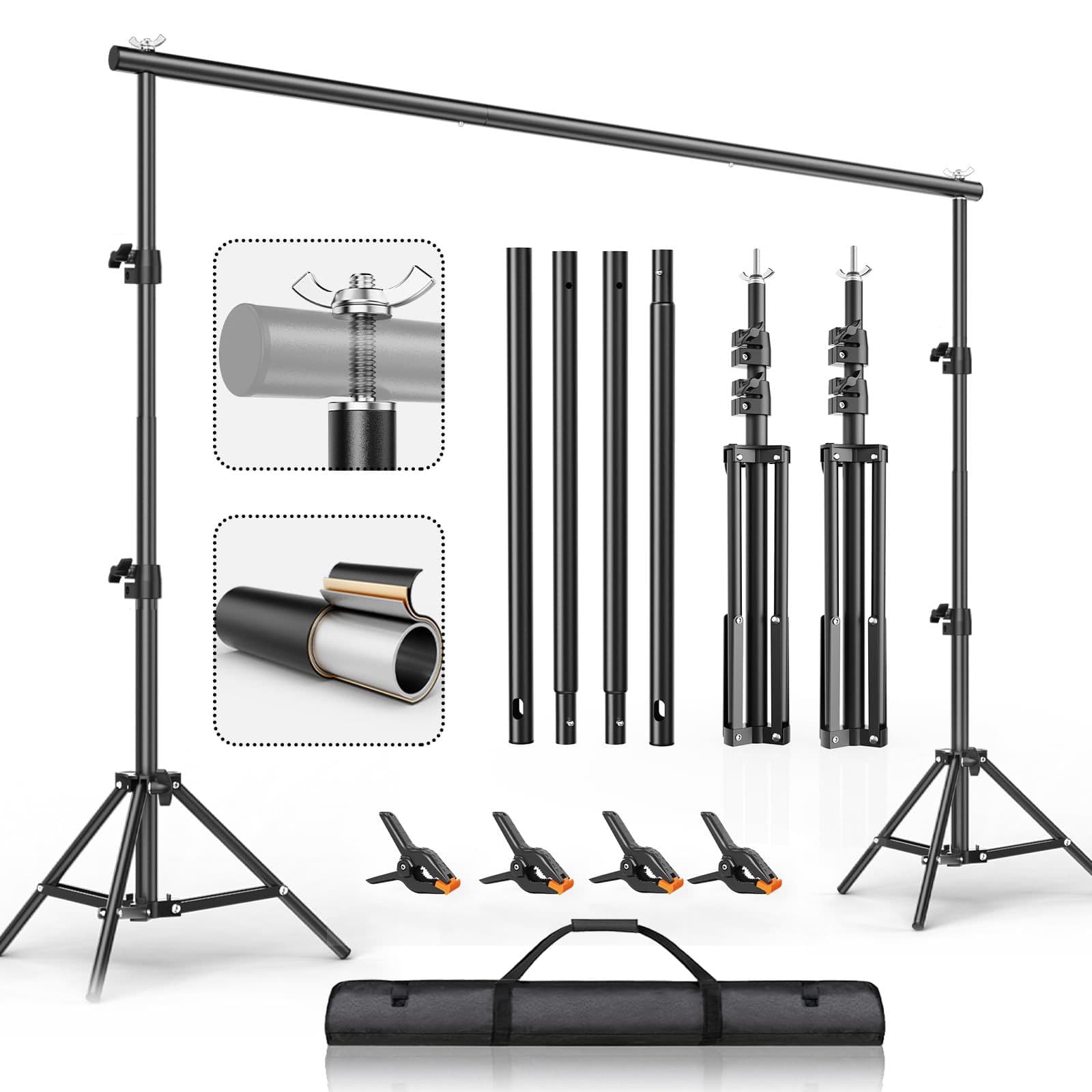 Photography Background Stand Live Streaming Green Screen Support Adjustable Crossbar Floor Tripod Portrait Door Frame Background Stand