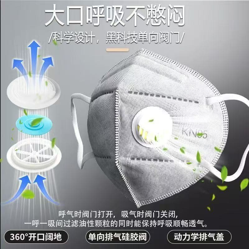 KN95 Exhalation Valve Earloop Breathable Protective Mask, Industrial Dust and Smoke Protection, Comfortable and Ventilated