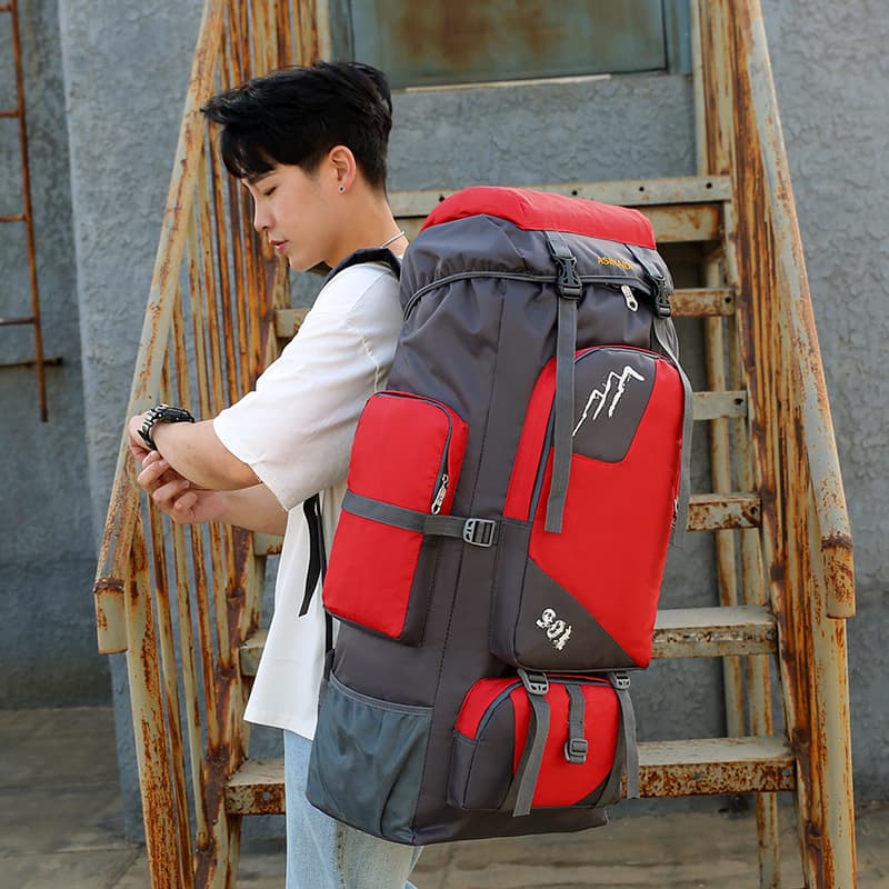 Outdoor Waterproof Backpack for Men, Large Capacity, Also for Women, Extra Large Luggage Bag for Work and Travel, Casual Hiking Backpack