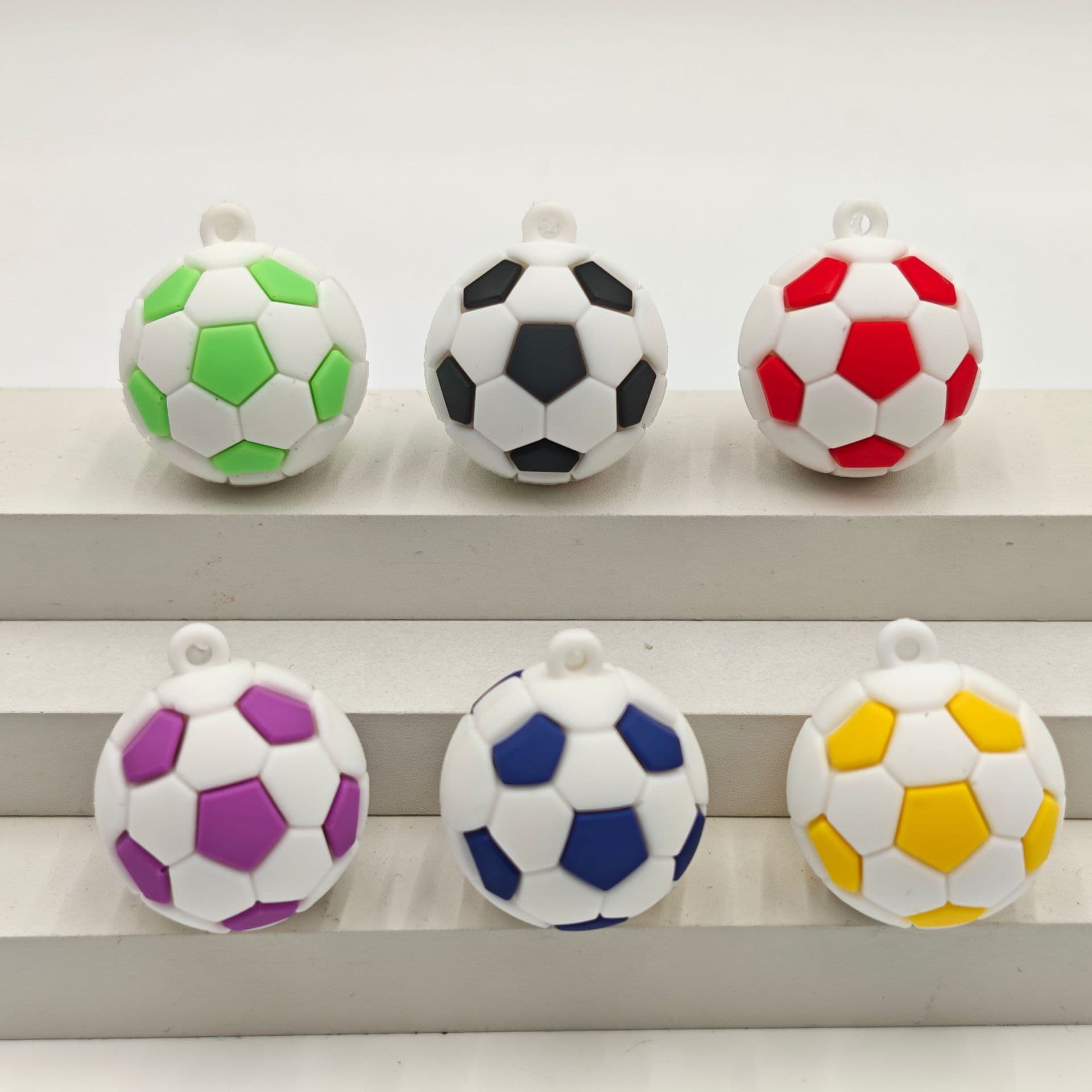 New Colorful Soft Rubber Football World Cup Keychain Pendant Soft Rubber Doll Bag Charm Accessory
