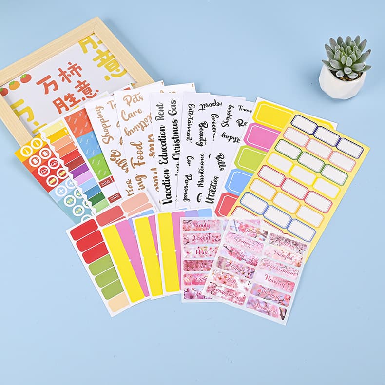 Ready-made blank adhesive label stickers, handwritten indicator labels, colorful adhesive alphabet stickers