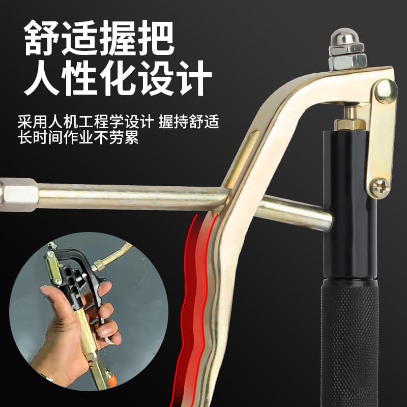Pneumatic grease gun, high-pressure universal grease gun head, manual oil injector nozzle, electric grease machine with steel wire hose accessories