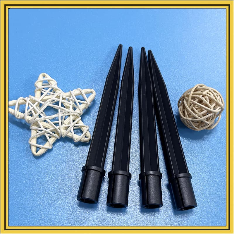ABS black plastic ground-insert lawn light, rose light, landscape light, artificial plant support pole, luminous light accessories