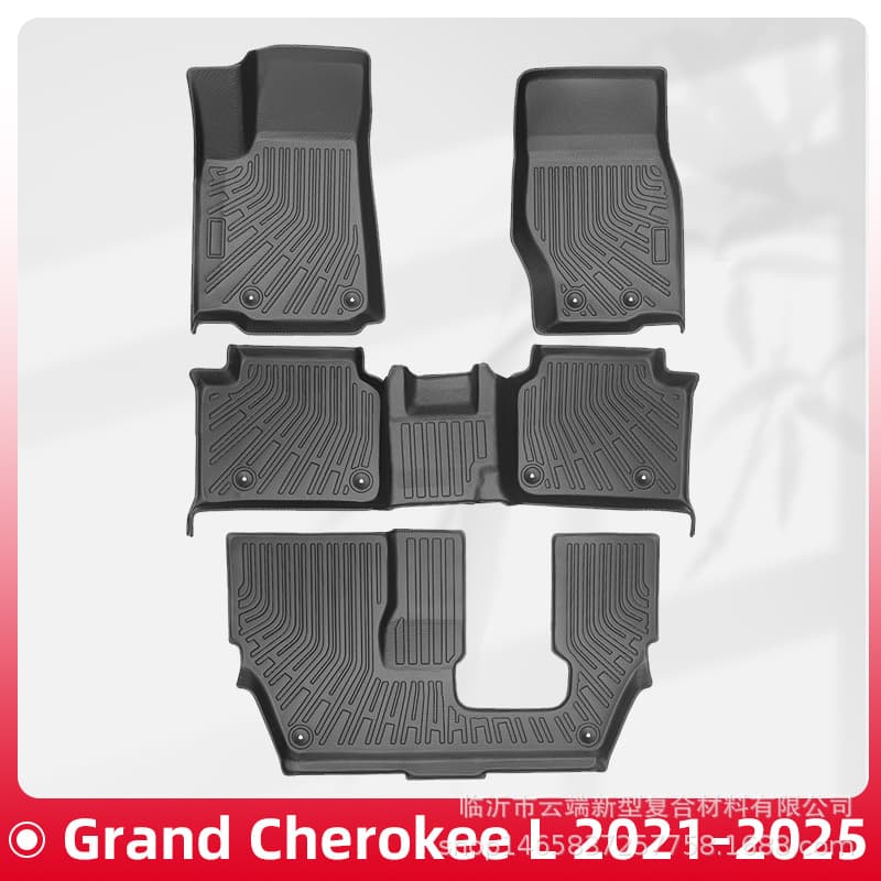 Suitable for Grand Cherokee L 2021-2025 7-seater 3D all-weather material TPE floor mat