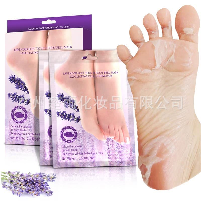 Cross-border Lavender Foot Mask in Stock FOOT MASK Full English Exfoliating Leg Mask Foot Mask Clean Dead Skin Foot Mask