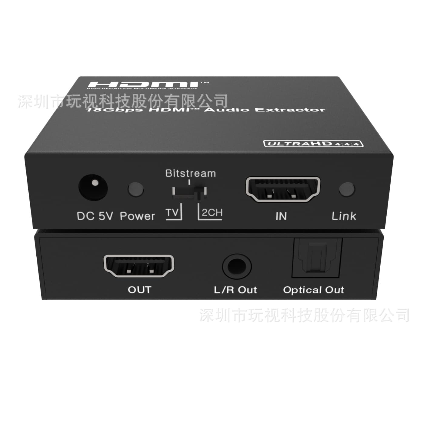 HDMI Switcher Splitter 4K60 HDMITM Audio Stripper with HDCP 2.2