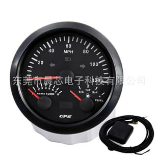Marine Instrument 85mm GPS Speed, RPM, Fuel Level Three-in-One Multi-Function Pointer GPS Odometer