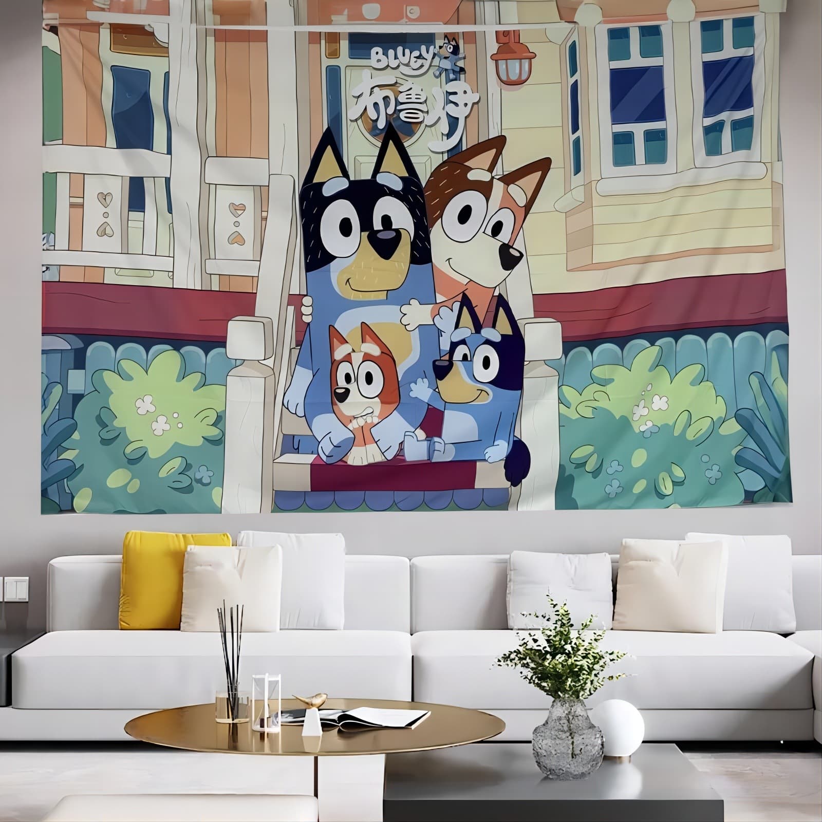 Cross-border Tapestry with Bulldog Theme for Birthday Party Decor, Home Room Decoration Background Cloth Tapestry
