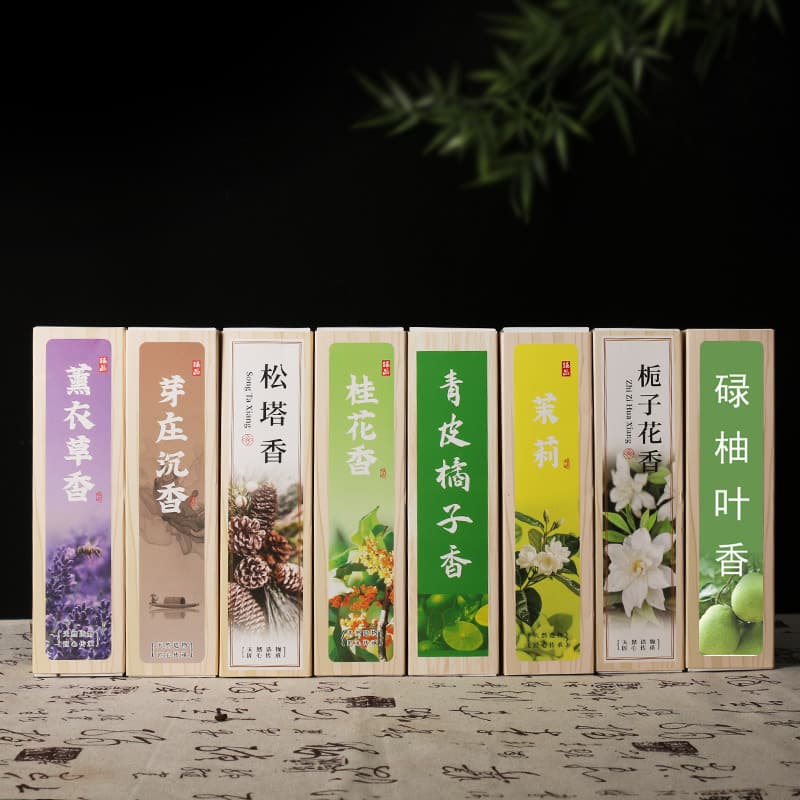 Natural pomelo leaf incense, stick incense for purifying magnetic fields, home use, bedroom odor removal, green peel flower scent, pine cone incense.