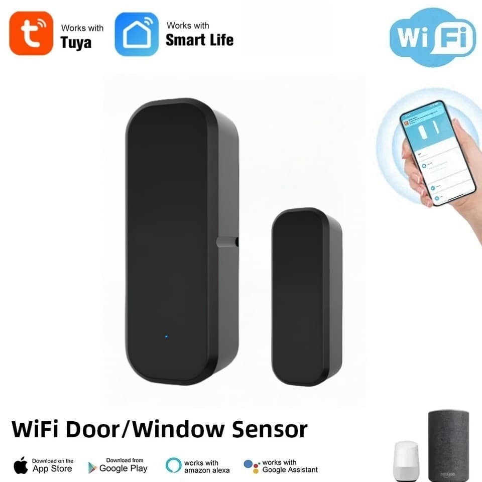 Tuya WiFi Smart Door Sensor Detector Home Indoor Door Alarm Sensor Intelligent