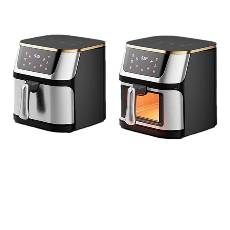 Cross-border 12L Stainless Steel Large Capacity Visible Air Fryer for Home Use, Factory Direct Wholesale