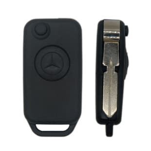 Replacement Shell for Mercedes-Benz S320 W140 Single-Button Folding Key, Large Blank Wide Blank, Old Model Mercedes Replacement Shell