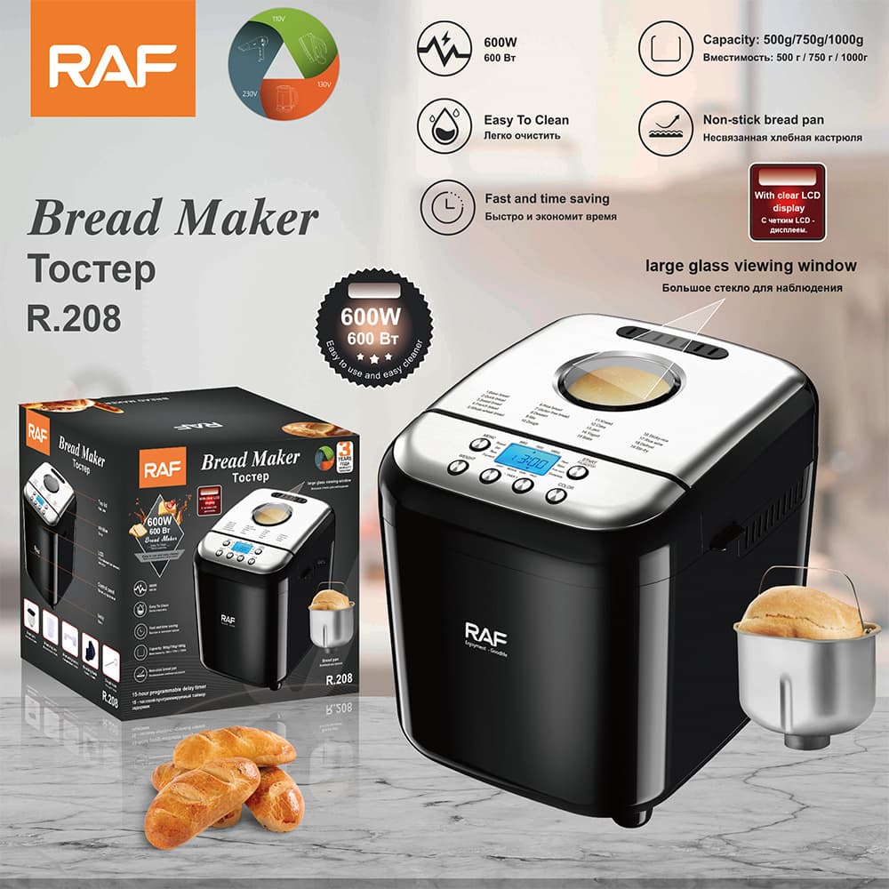 RAF European Standard Bread Maker, Home Automatic Small Kneading, Mixing, and Fermentation Smart Bun and Toast Machine