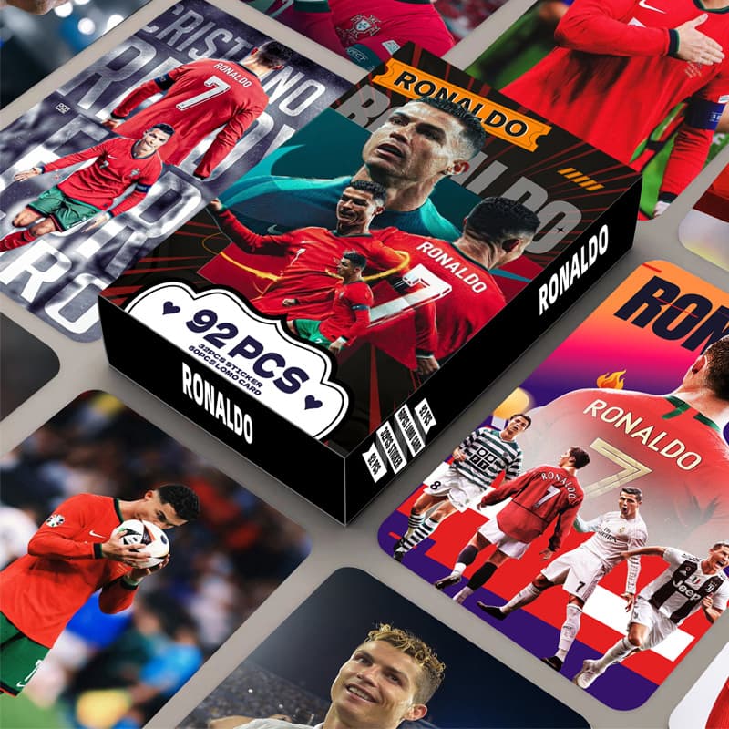 92PCS HD Card Ronaldo LOMO Card RONALDO Star Collection Card Football Photo Card Photo Card