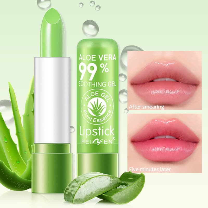 Cross-border Aloe Vera Lipstick Color-Changing Lip Balm Moisturizing Temperature-Sensitive Color-Changing Lipstick Penifen Color-Changing Lip