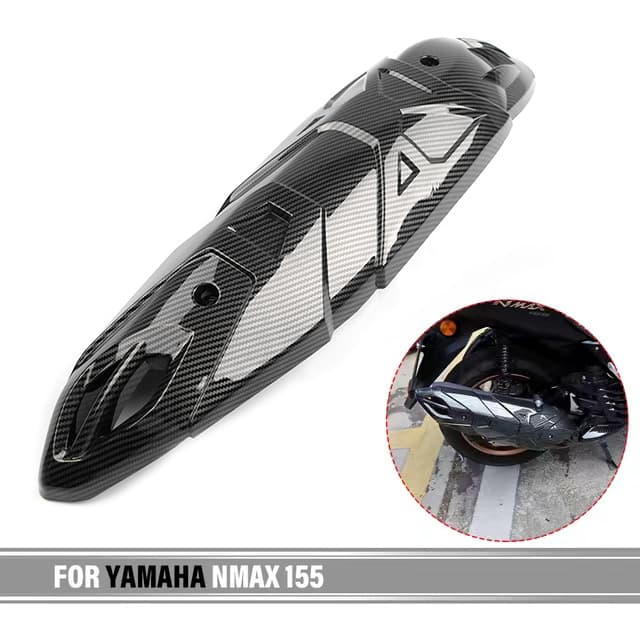 Suitable for Yamaha 2020-24 NMAX155 modified exhaust pipe cover car shell carbon fiber pattern water transfer shell