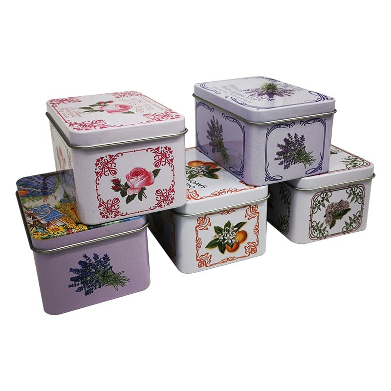 Custom Square Tin Box for Soap, Tooth Powder, Essential Oil, Eye Mask, Eye Protection Film Packaging, Electronic Earphone Tinplate Box, Colorful
