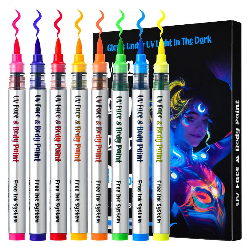 Cross-border Direct Liquid UV Drawing Pens 8 Colors DIY Art Graffiti Pens Markers Acrylic Markers Body Paint Pens
