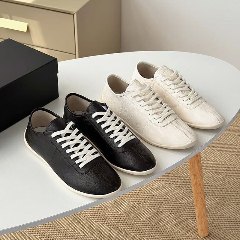 No label, can be listed on any platform 26 years of minimalist style genuine leather casual white shoes, milk leather moral training comfortable casual shoes