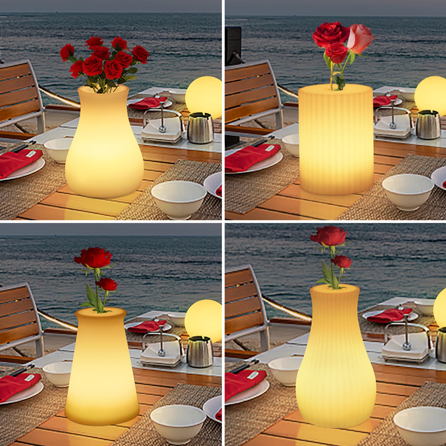 RGB colored light flower arrangement lamp creative bar KTV atmosphere table lamp night market stall night snack stall decorative table lamp vase lamp