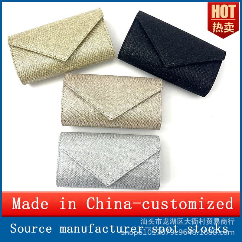 New Evening Bag Cross-Border Handmade Fashion Glitter Handheld Armpit Crossbody Bag Women's Bag Factory Wholesale