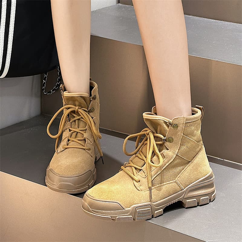 Martin Boots Women 2025 Autumn New Low Top Thick Sole Suede Outdoor Hiking Couple Shoes Men
