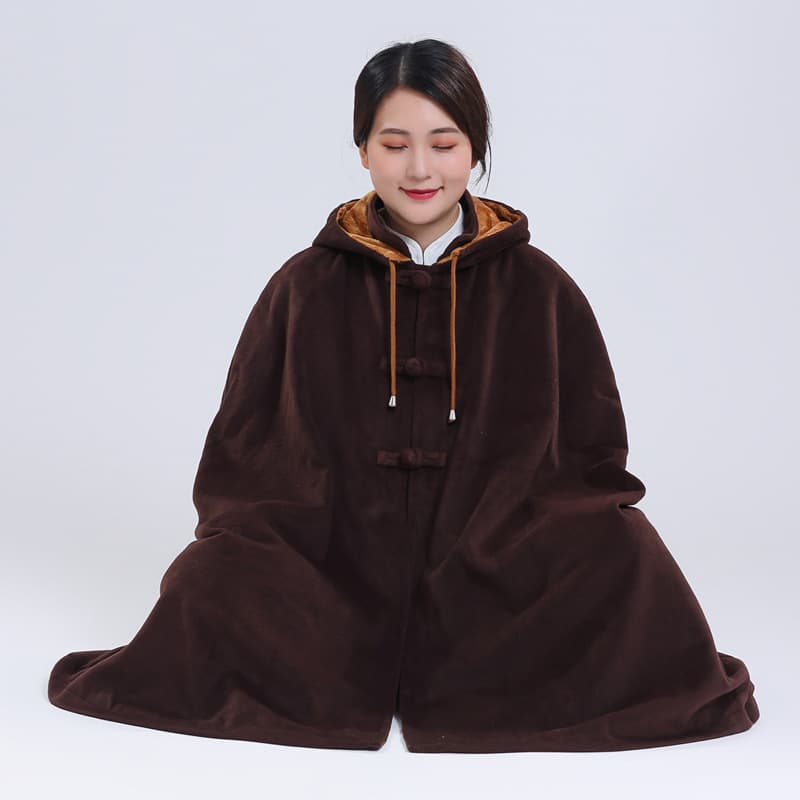 Yuanhong Winter Fleece-lined Thickened Zen Meditation Cloak Unisex