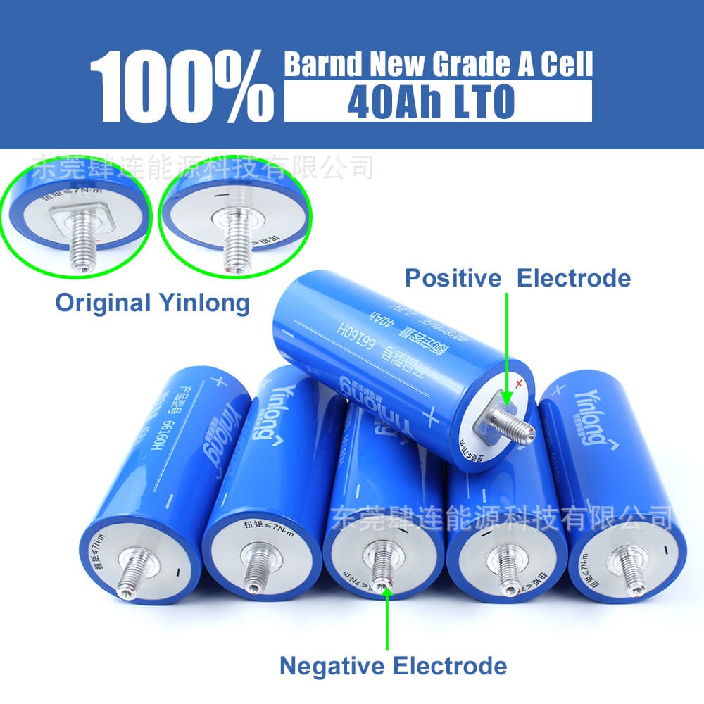 Yinlong 66160 Lto 2.3V 30A/35A/40Ah Lithium Titanate Rechargeable Battery Is Resistant to Low Temperatures