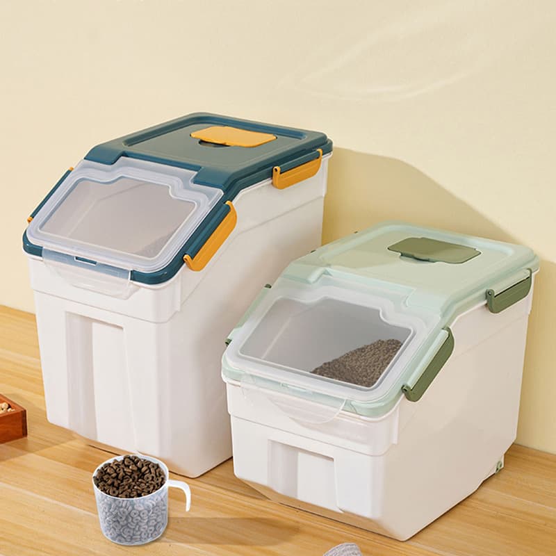 Dog Food Sealed Bucket Storage for 10kg/50lb Cat Food, Moisture-Proof Storage Box, Vacuum Pet Food Container, Grain Storage Bucket