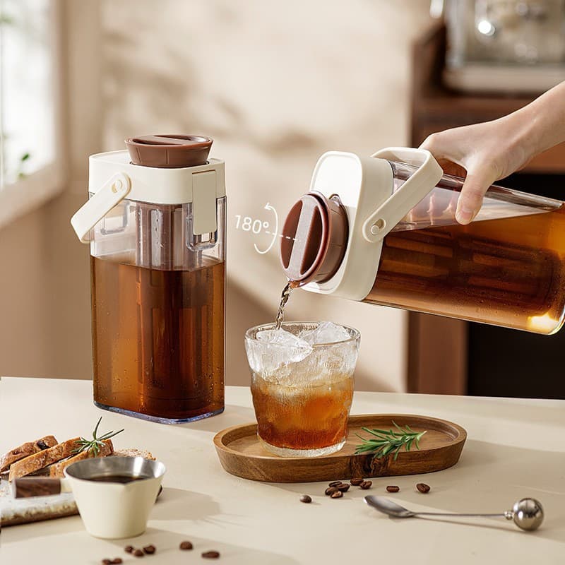 Coffee Cold Brew Pot, Household Cold Brew Cup, Portable Cold Brew Fruit Teapot, Large Capacity Refrigerator Cold Water Kettle, Cold Brew Bottle, Ice Brew