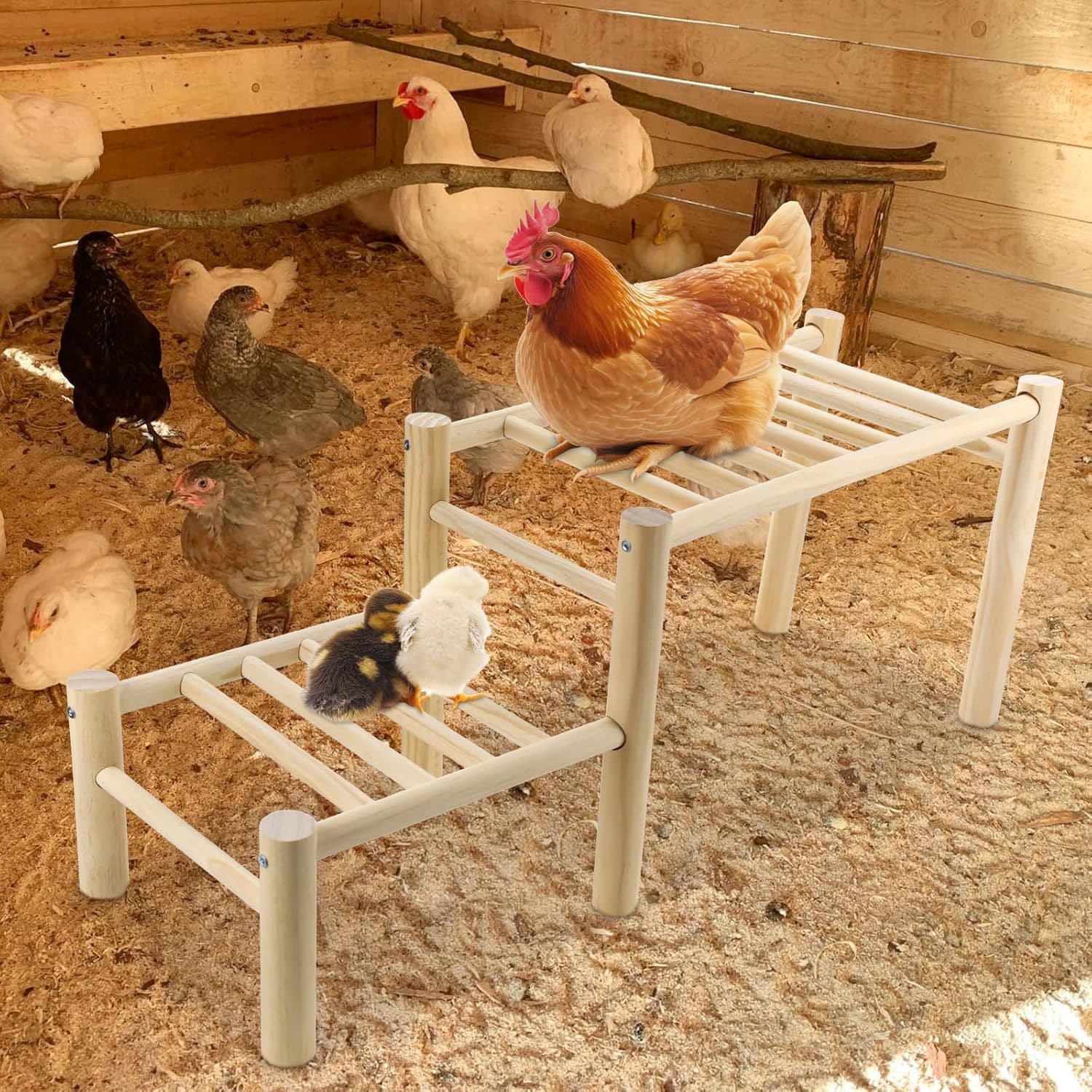 Chicken Habitat Chicken Coop Chicken Roost Ladder Chicken Roost Bar Chicken Jungle Gym Chicken Toy Hen Poultry Yama