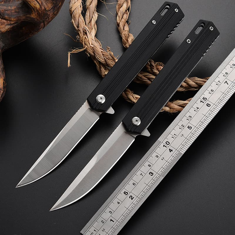 Cross-border hot selling outdoor multi-function folding knife double bearing G10 handle pocket knife outdoor multi-purpose tool knife