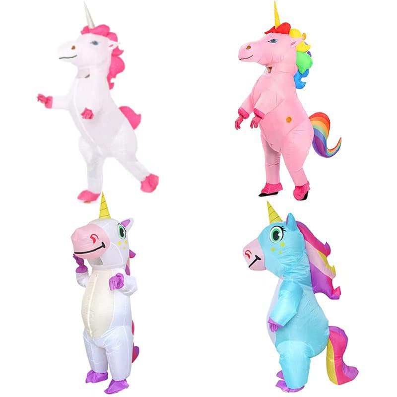 Unicorn Performance Costume Cross-Border Christmas Cute Cartoon Character Costume Party Unicorn Inflatable Suit Factory Direct