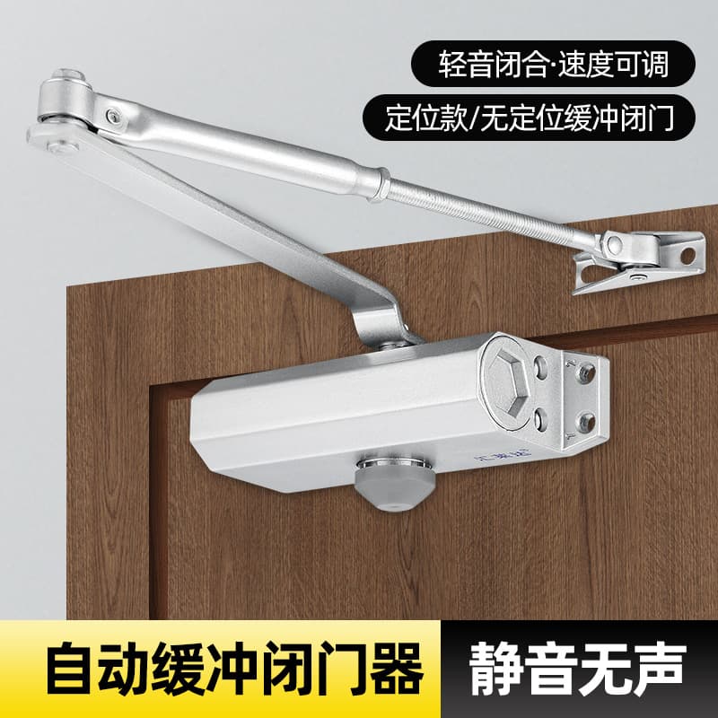 Automatic Door Closer for Household Sliding Doors, Hydraulic Buffered Closing Device, Fire Door Silent Spring Closure