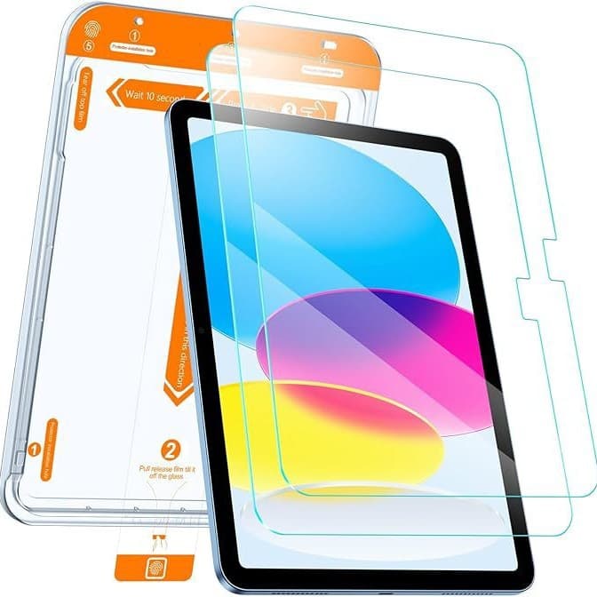 Tempered Glass Screen Protector for iPad Pro 13 inch 12.9 inch 11 inch 10.9 inch 10.5 inch Air Dust-Free Installation Kit