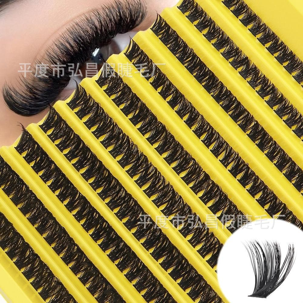 Cross-border Best Seller 30-100D Fluffy False Eyelashes Factory Stable Supply, European & American Segmented Curled