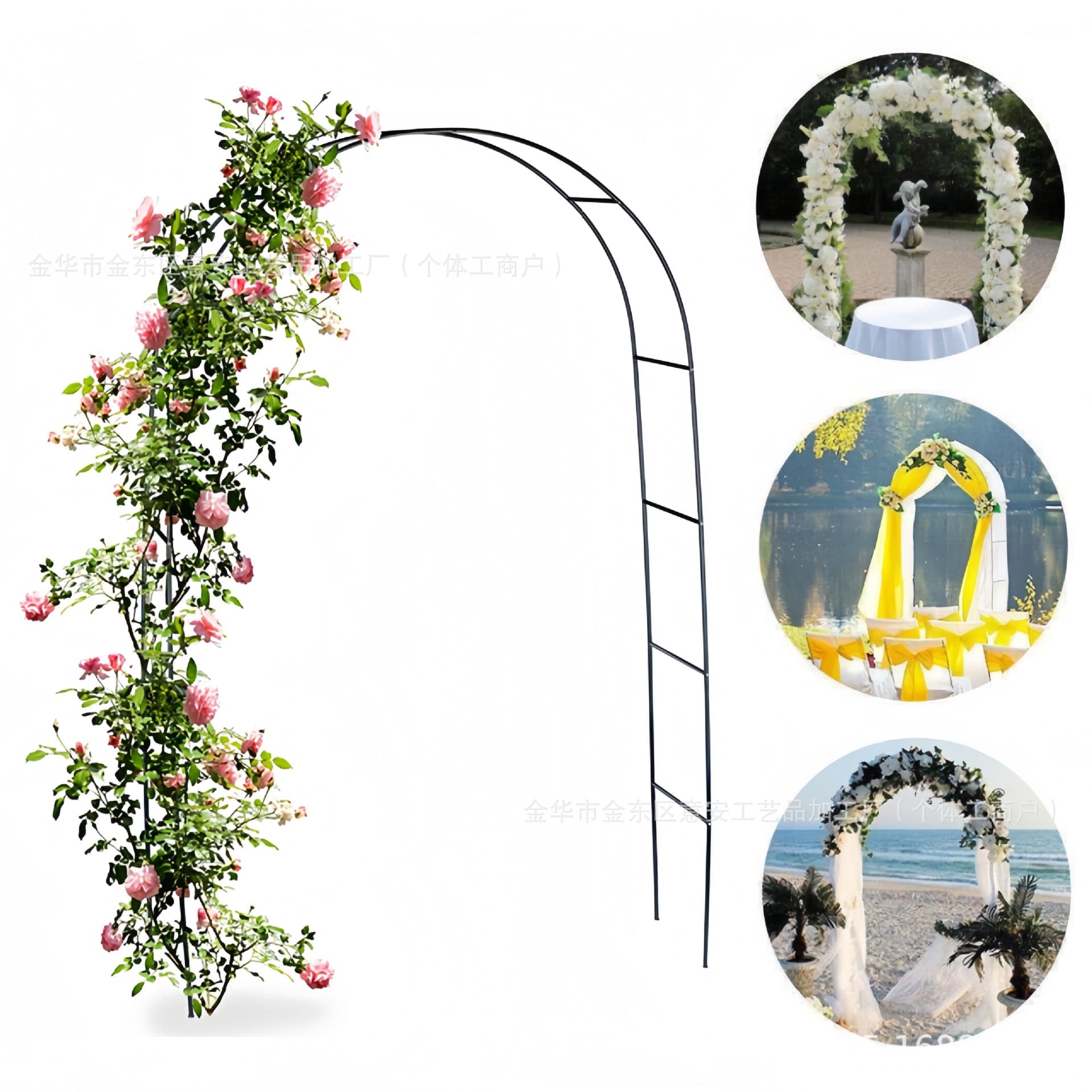 Gardening Wedding Arch Background Stand Iron Balloon Arch Flower Rack Climbing Trellis Grape Rack