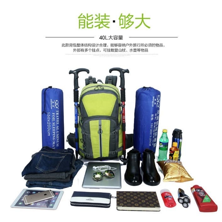 Cross-border Outdoor Hiking Backpack Water-Resistant Travel Daypack Large Capacity Ergonomic Nylon Sports Backpack Wholesale