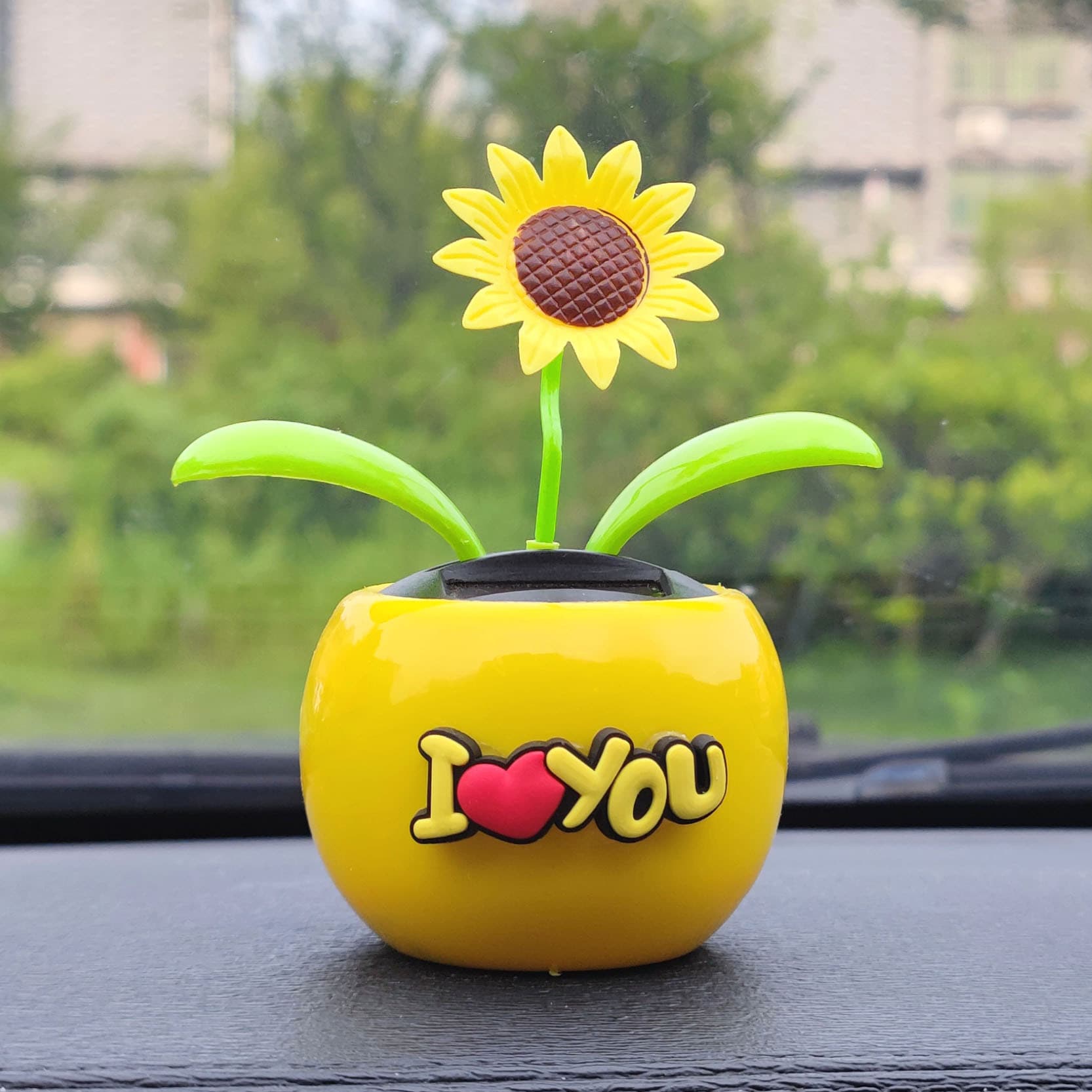 Car Decoration Solar Auto-Swing Sunflower Factory Direct Creative Car Accessories Interior Ornaments